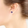Checkered Amethyst Earrings 14K, 8mm Hot