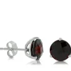 Checkered Garnet Earrings 14K, 8mm Online