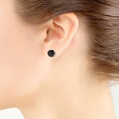 Checkered Garnet Earrings 14K, 8mm Online
