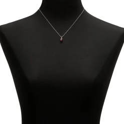 Checkered Garnet Pendant 14K, 8mm