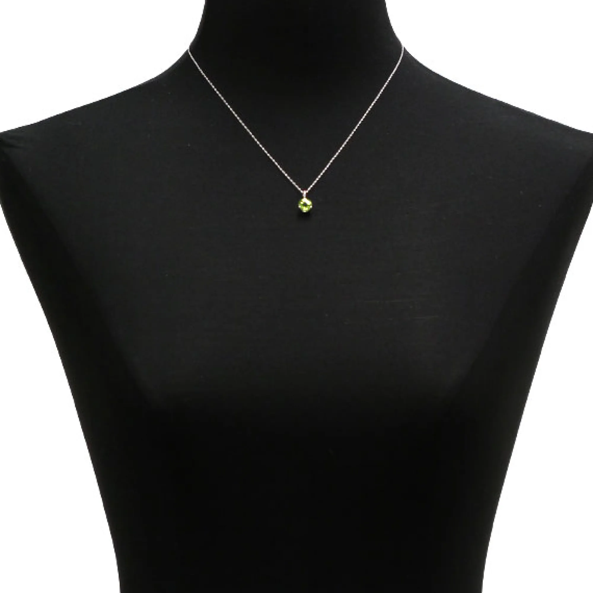 Checkered Peridot Pendant 14K, 8mm Clearance