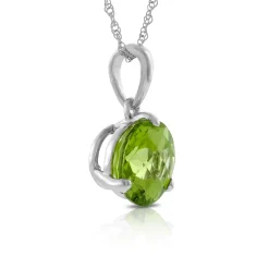Checkered Peridot Pendant 14K, 8mm Clearance