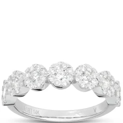 Circle Diamond Cluster Ring 14K Clearance