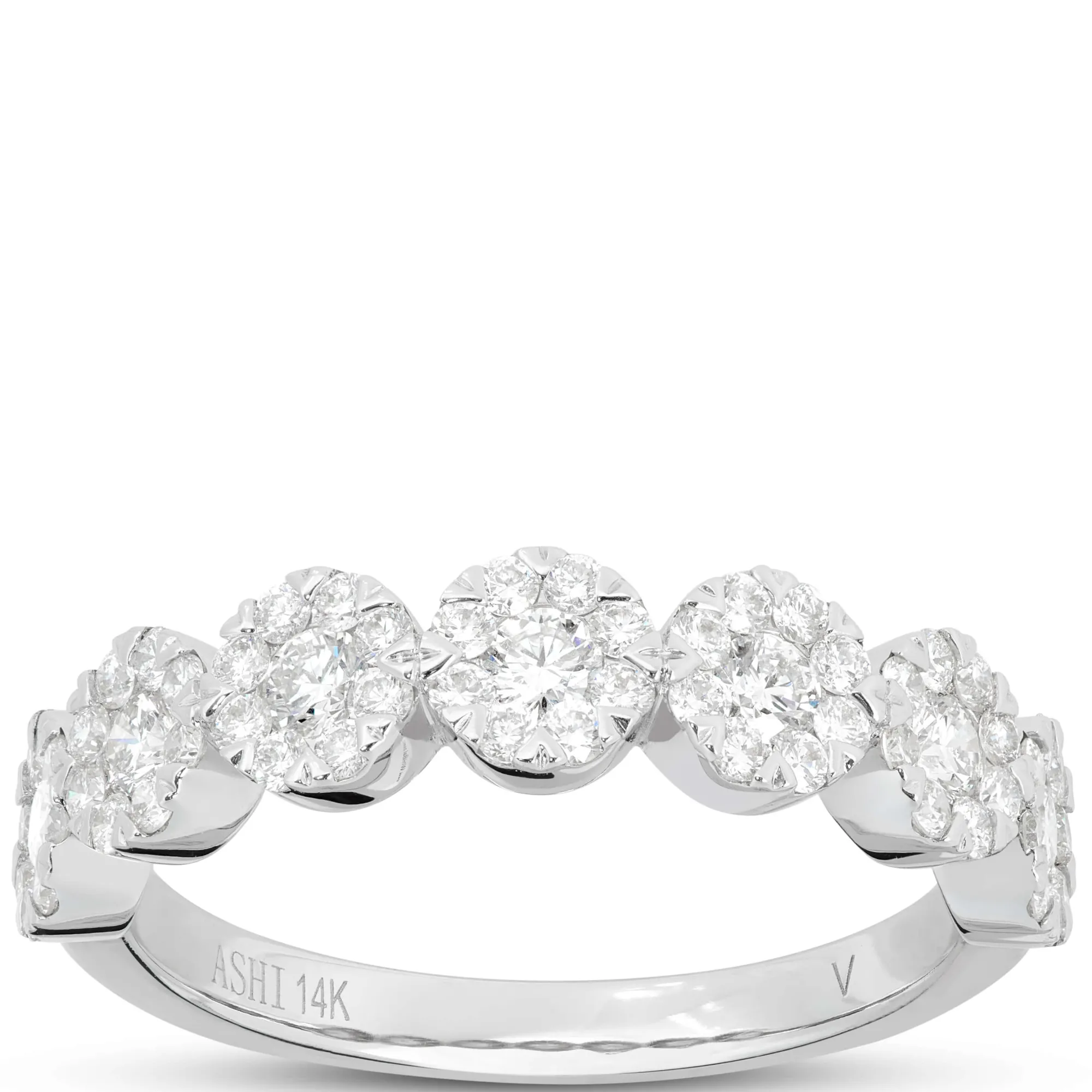 Circle Diamond Cluster Ring 14K Clearance