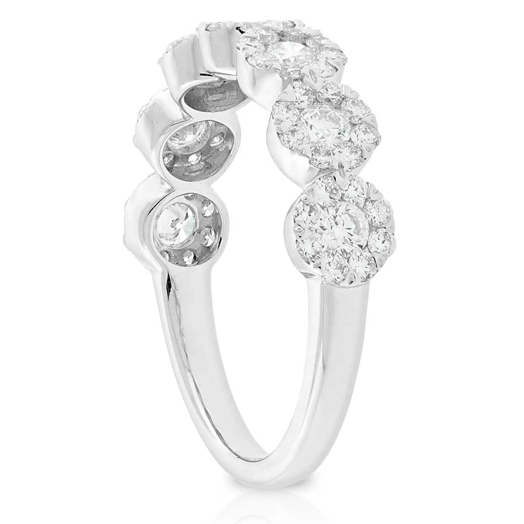 Circle Diamond Cluster Ring 14K Clearance