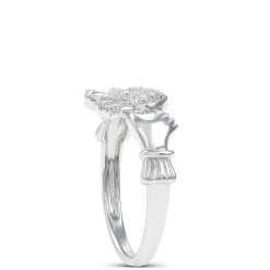 Claddagh Diamond Ring 14K New