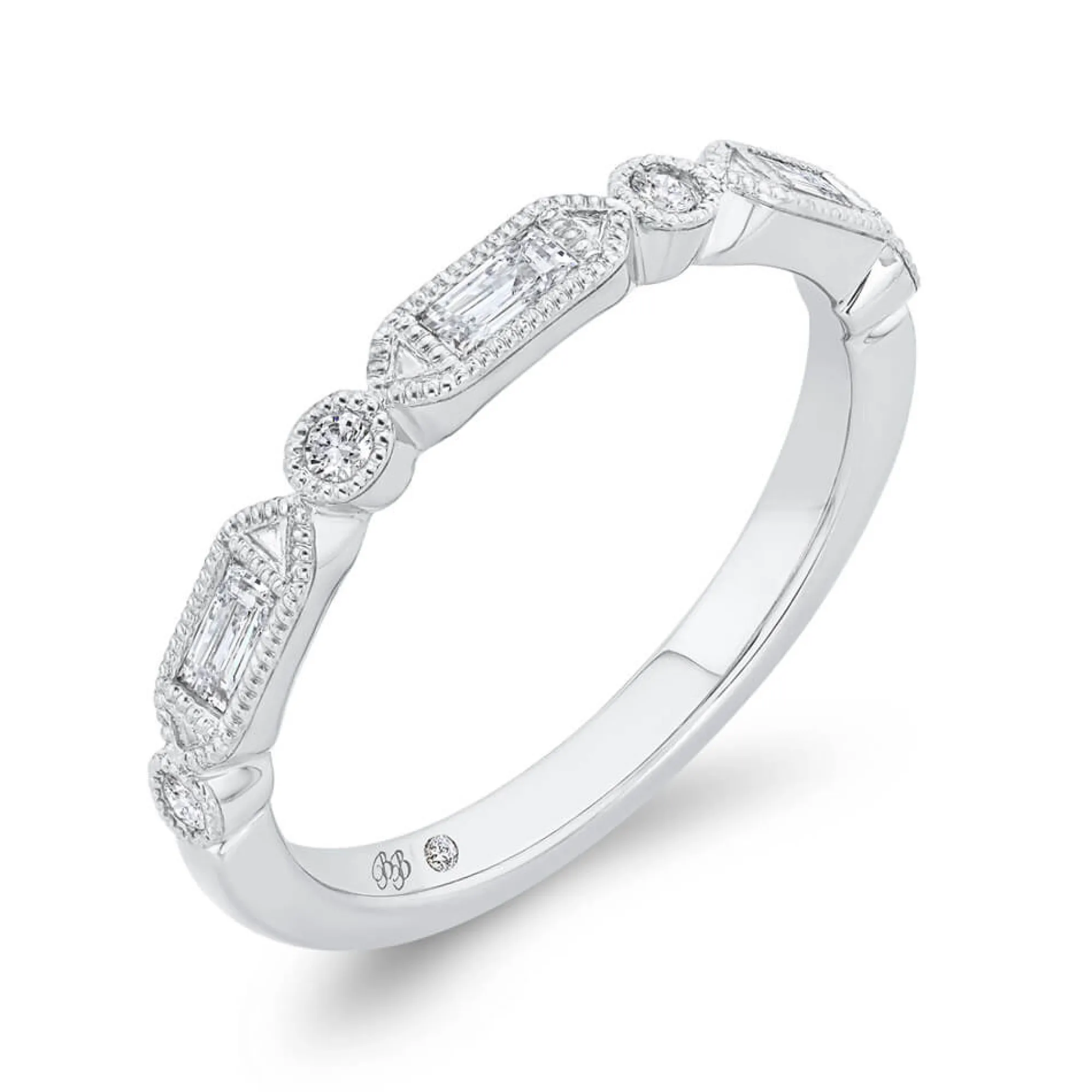 Bella Ponte Classic Bridal Band, ¼ Total Carat Weight, 14K White Gold
