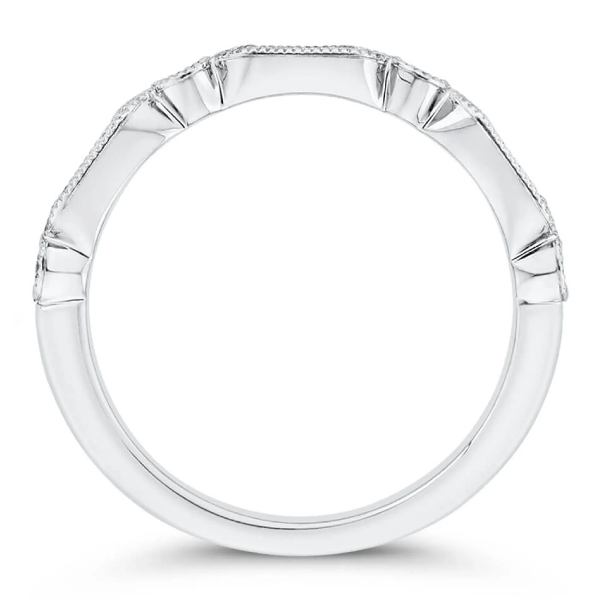 Bella Ponte Classic Bridal Band, ¼ Total Carat Weight, 14K White Gold
