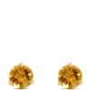 Classic Round Citrine Studs, 14K Yellow Gold Outlet