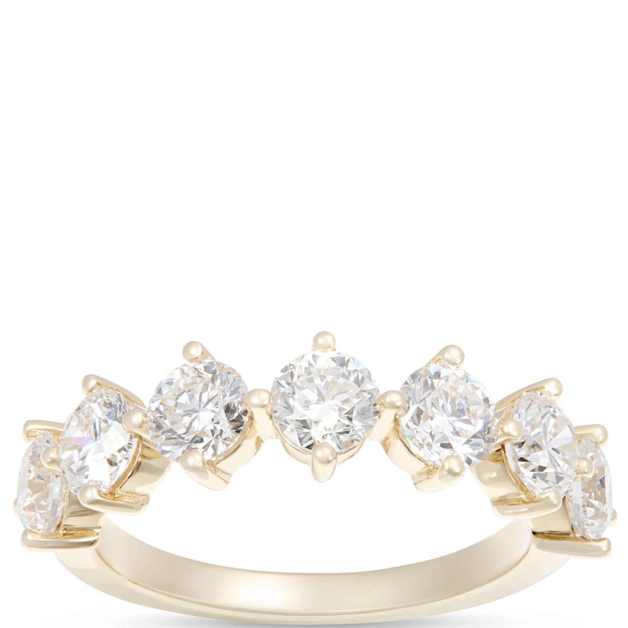 Classic Round Diamond Anniversary Band, 2 Total Carat Weight, 18K Yellow Gold Clearance