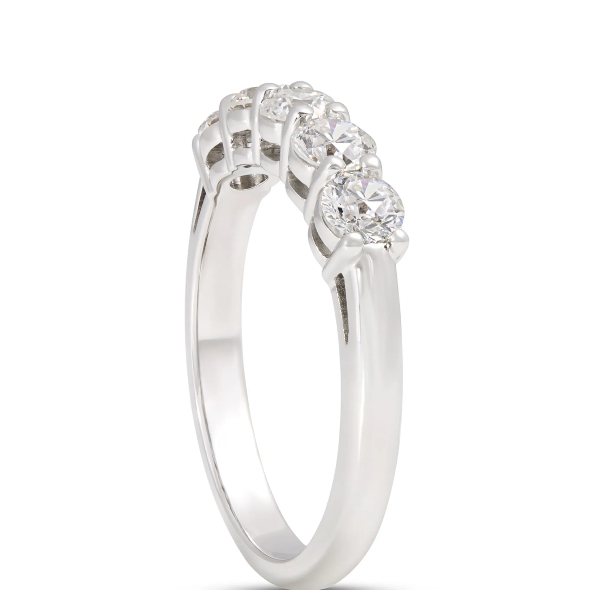 Classic Round Diamond Anniversary Band, 1.00 Carat Total Weight, Platinum Online