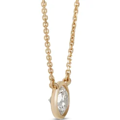 Classic Round Diamond Bezel Pendant, ½ Carat Total Weight, 18K Yellow Gold Clearance