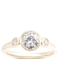 Classic Round Diamond Engagement Ring, 1 ½ Carat Total Weight, 14K Yellow Gold Hot