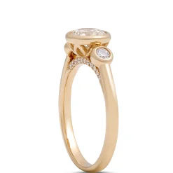 Classic Round Diamond Engagement Ring, 1 ½ Carat Total Weight, 14K Yellow Gold Hot