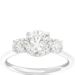 Classic Round Diamond Engagement Ring, 2 Carat Total Weight 18K White Gold Online
