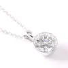 Classic Round Diamond Invisible Bezel Pendant, 1 Carat Total Weight, 14K White Gold Outlet