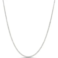 Classic Round Diamond Necklace, 2 Total Carat Weight, 14k White Gold Outlet
