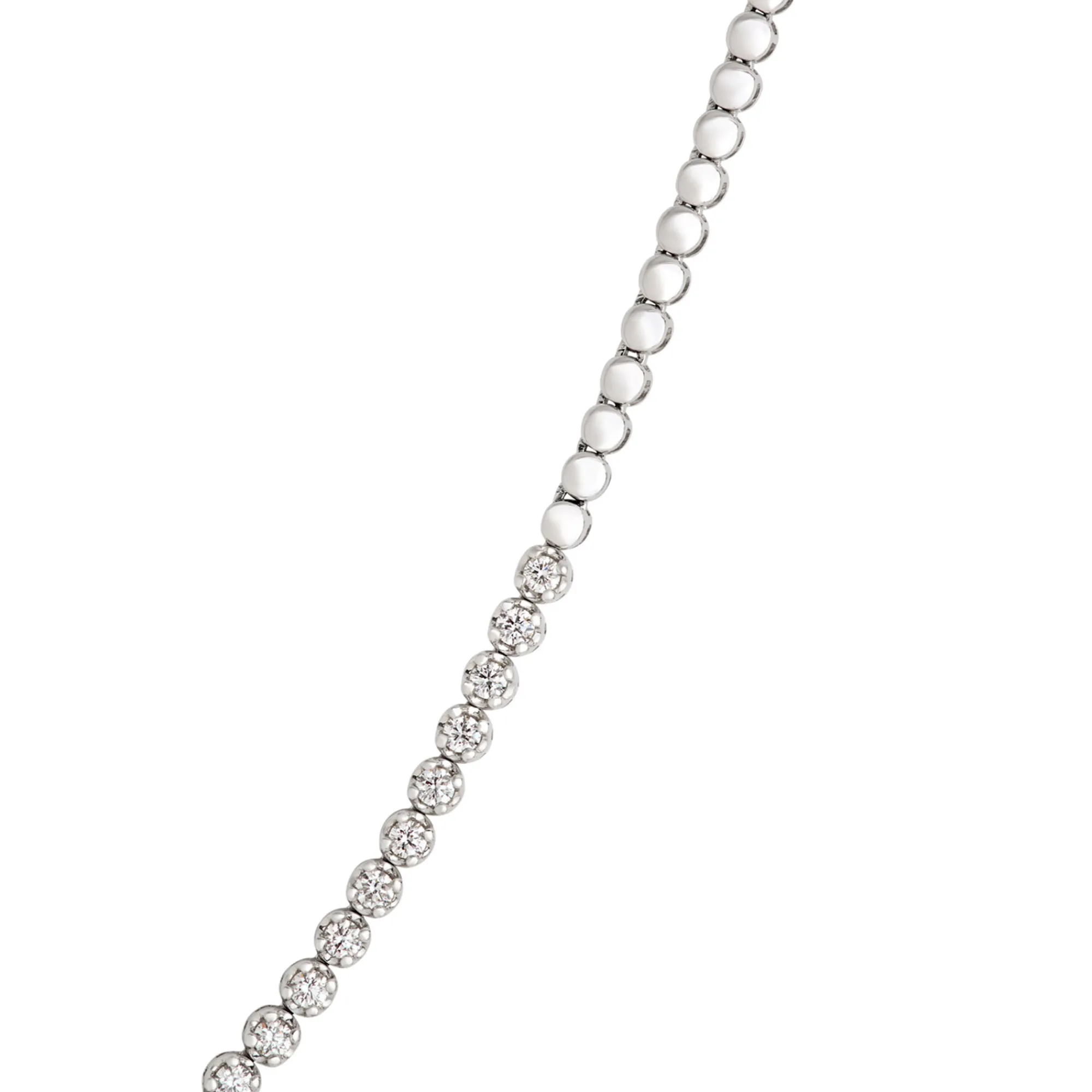 Classic Round Diamond Necklace, 2 Total Carat Weight, 14k White Gold Outlet