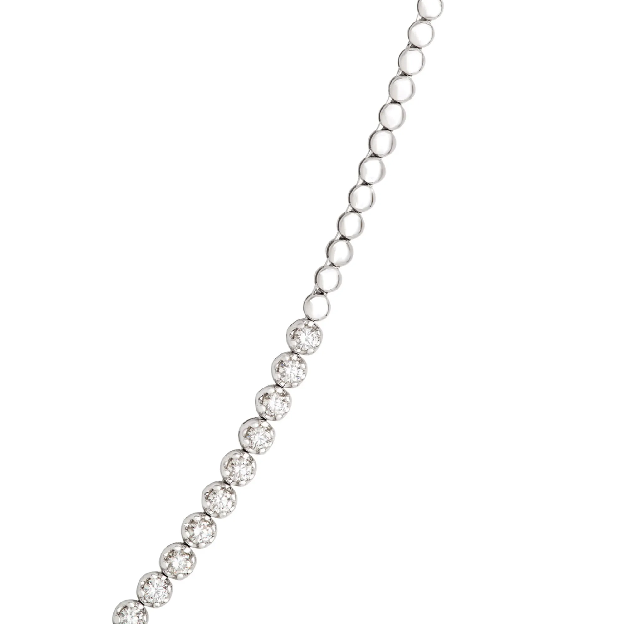 Classic Round Diamond Necklace, 3 Total Carat Weight, 14k White Gold Sale