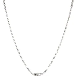Classic Round Diamond Necklace, 3 Total Carat Weight, 14k White Gold Sale