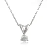 Classic Round Diamond Pendant, ¼ Carat Total Weight, 14K White Gold Hot