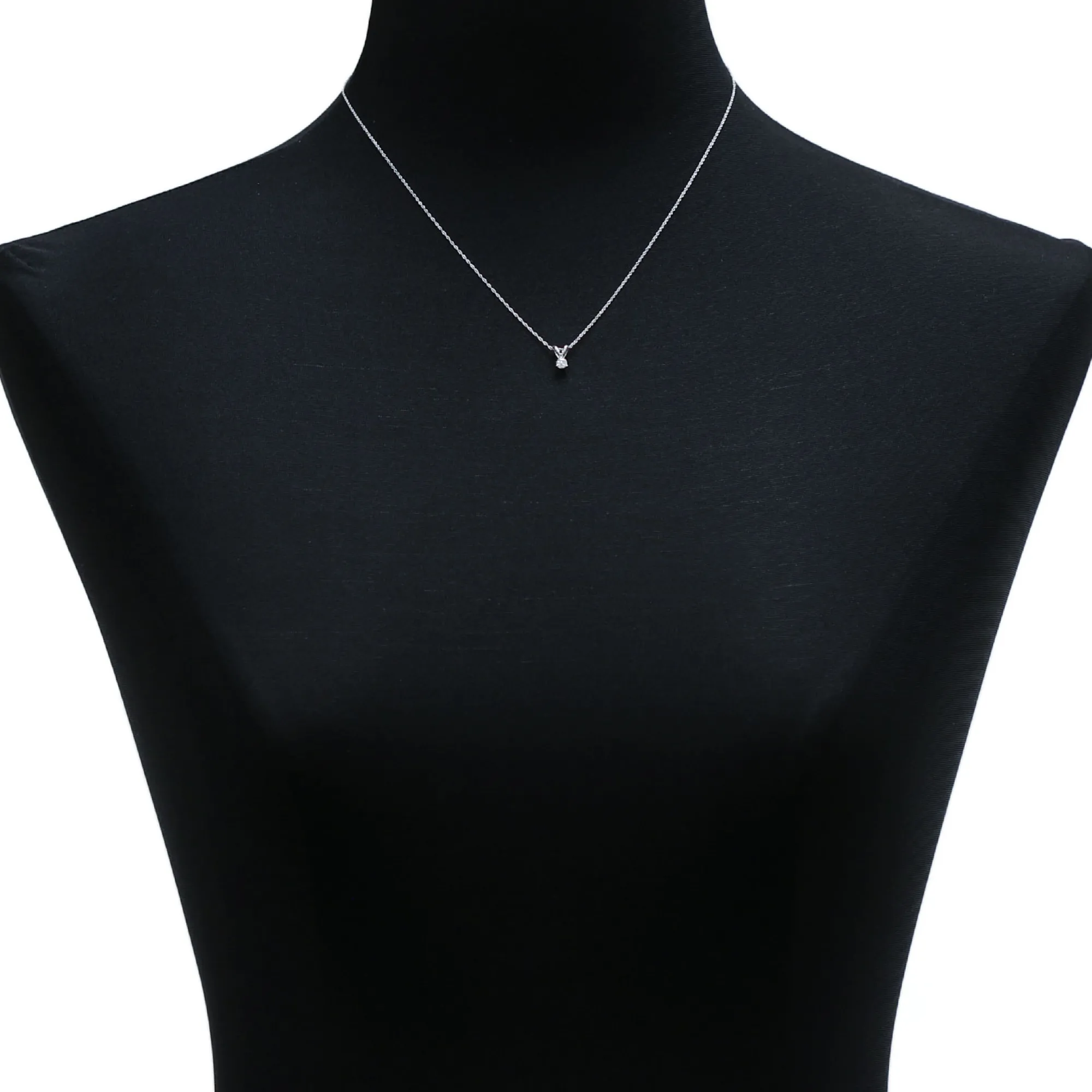 Classic Round Diamond Pendant, ¼ Carat Total Weight, 14K White Gold Hot