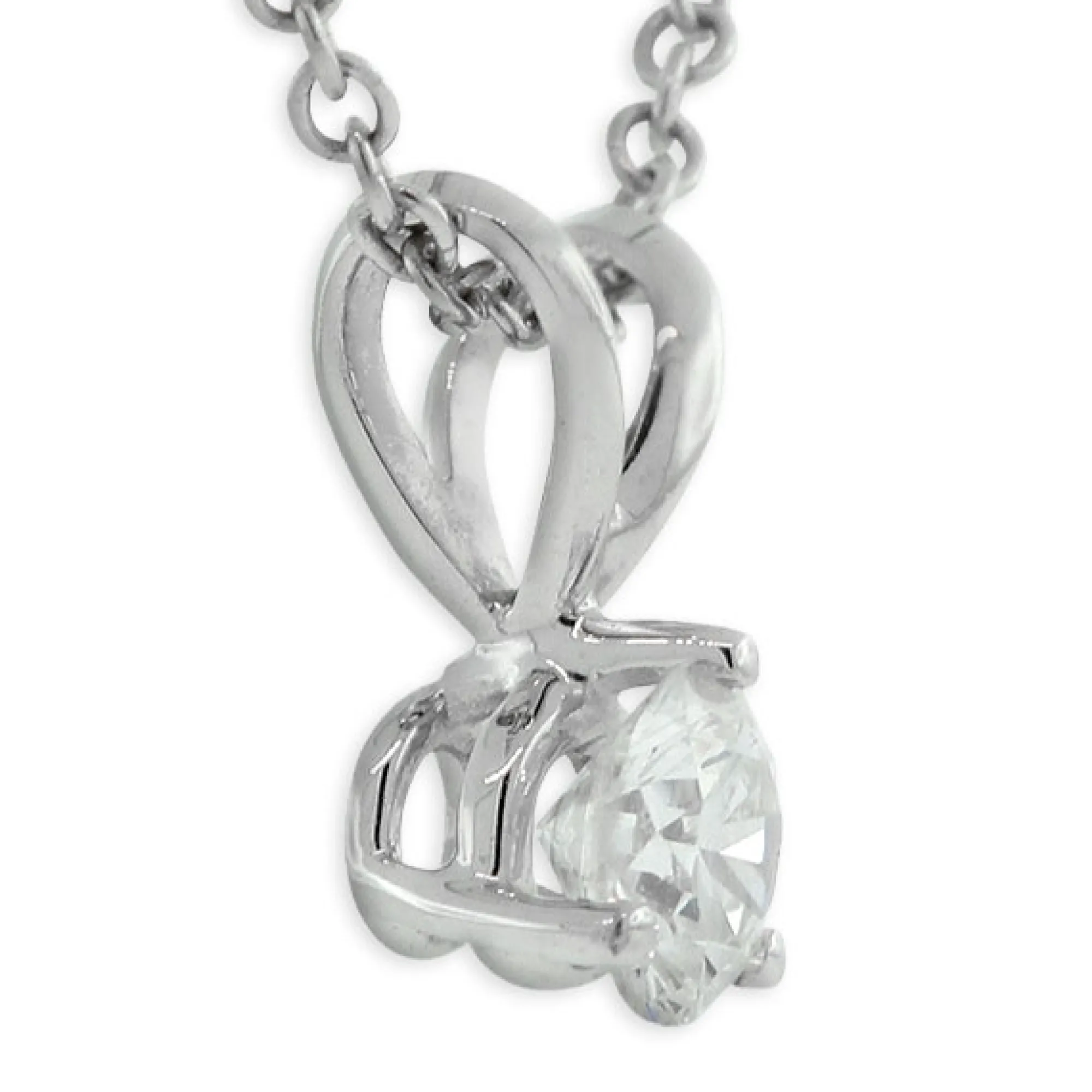Classic Round Diamond Pendant, ⅕ Carat Total Weight, 14K White Gold Outlet