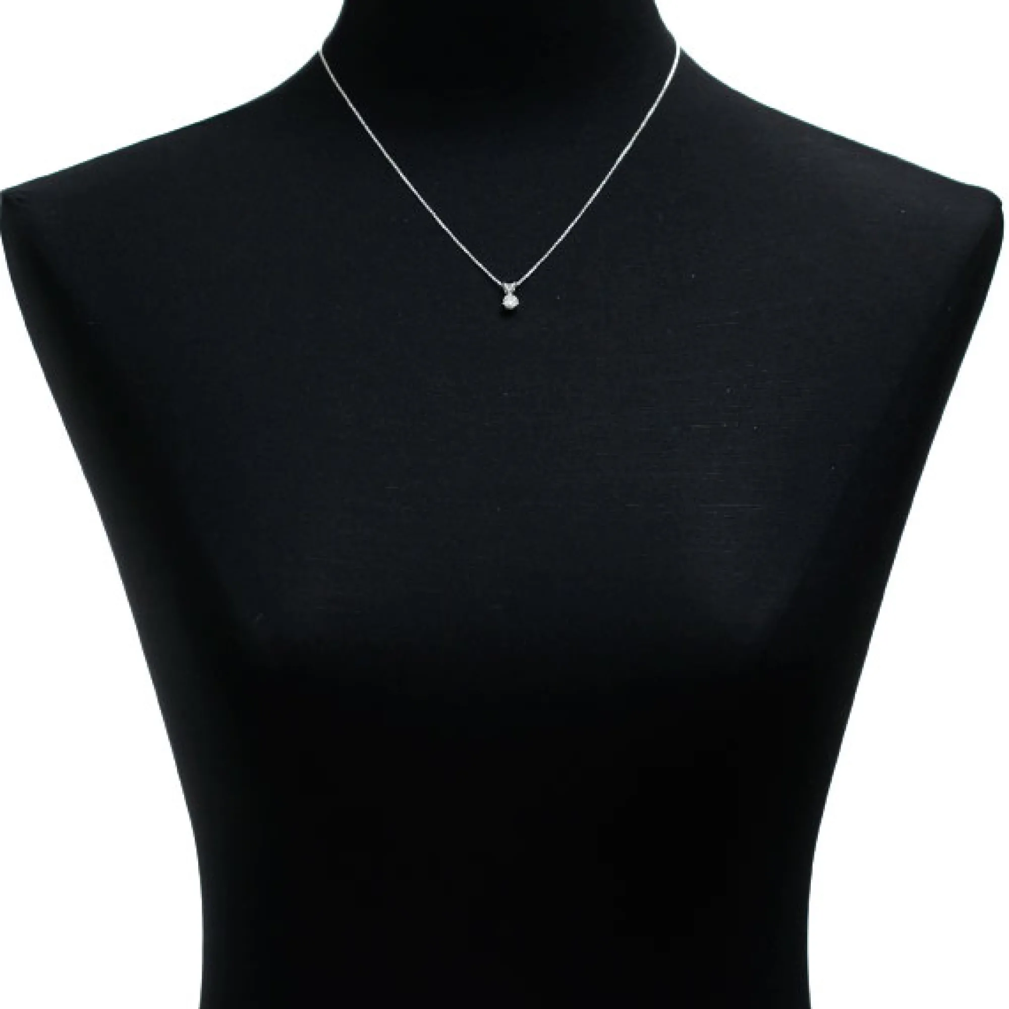 Classic Round Diamond Pendant, ½ Carat Total Weight, 14K White Gold Online