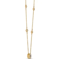 Classic Round Diamond Station Necklace, ½ Carat Total Weight, 14K Yellow Gold Best