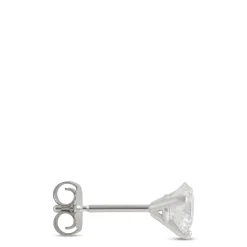 Classic Round Diamond Studs, 1 Carat Total Weight, in 14K White Gold Discount