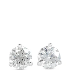 Classic Round Diamond Studs, 1/2 Carat Total Weight, in 14K White Gold Clearance