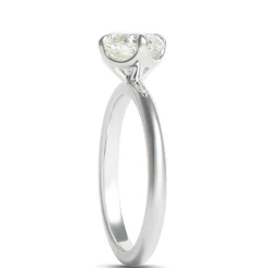 Classic Signature Diamond Engagement Ring, 1.5 Total Weight, 18K White Gold Outlet