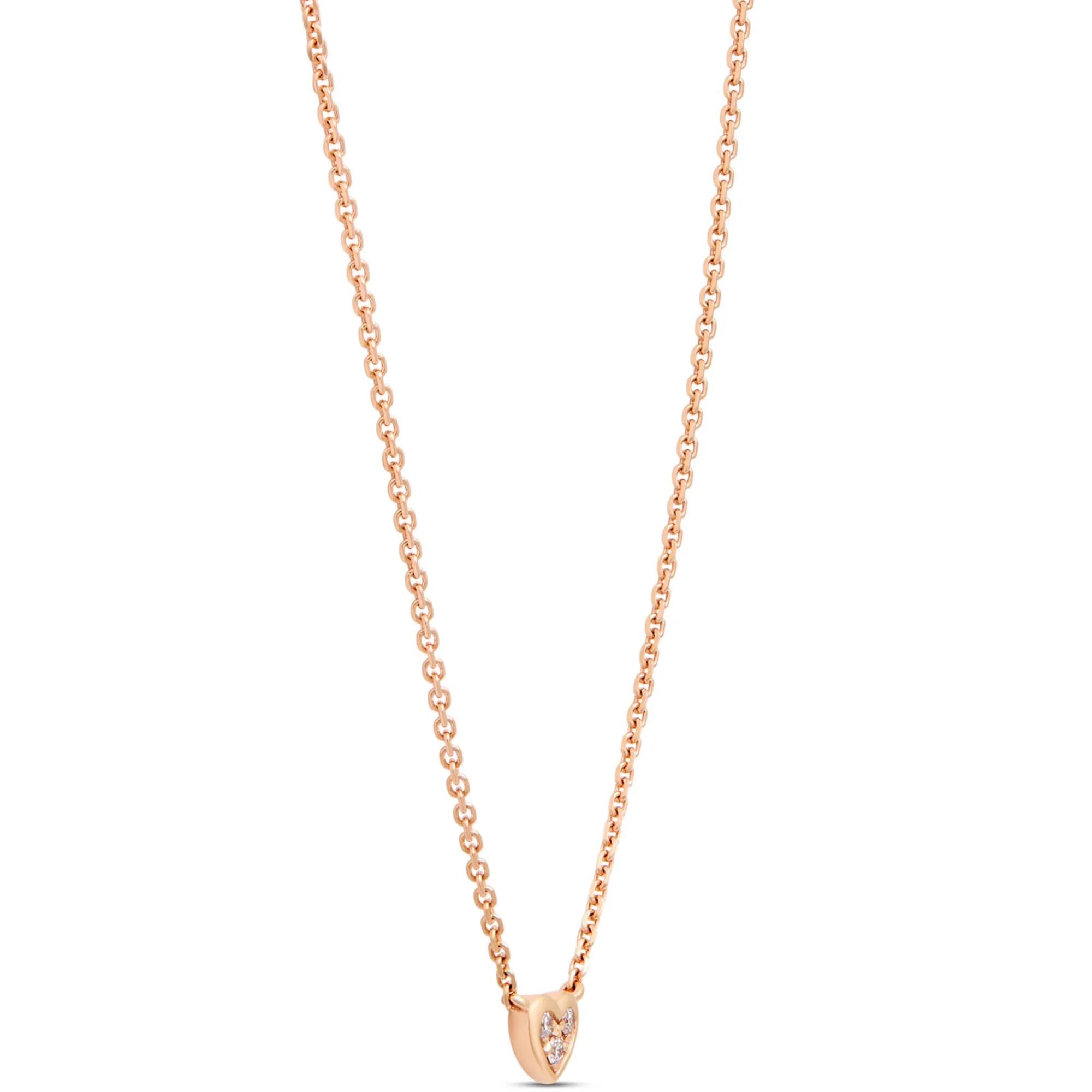 Classic Tiny Heart Pendant Necklace, 14K Rose Gold Discount