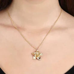 Toscano Classic Floral Pendant Necklace in 14K Yellow Gold Best