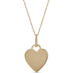 Cluster Diamond Heart Pendant, 14K Yellow Gold Best