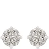 Cluster Diamond Studs, 1 Carat Total Weight, 14K White Gold Discount