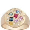 Confetti Gemstone and Diamond Ring, 14K Yellow Gold Online