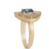 Confetti Oval Sapphire Ring, 14K Yellow Gold Discount