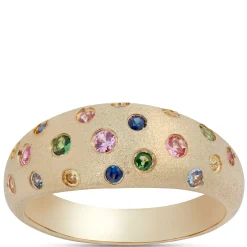 Confetti Sapphire Ring, 14K Yellow Gold New