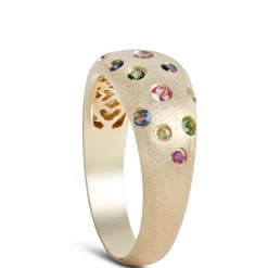 Confetti Sapphire Ring, 14K Yellow Gold New