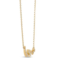 Crescent Moon and Stars Diamond Pendant, 14K Yellow Gold Best