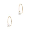 Cultured Freshwater Pearl Hoop Earrings, 14K Yellow Gold Discount