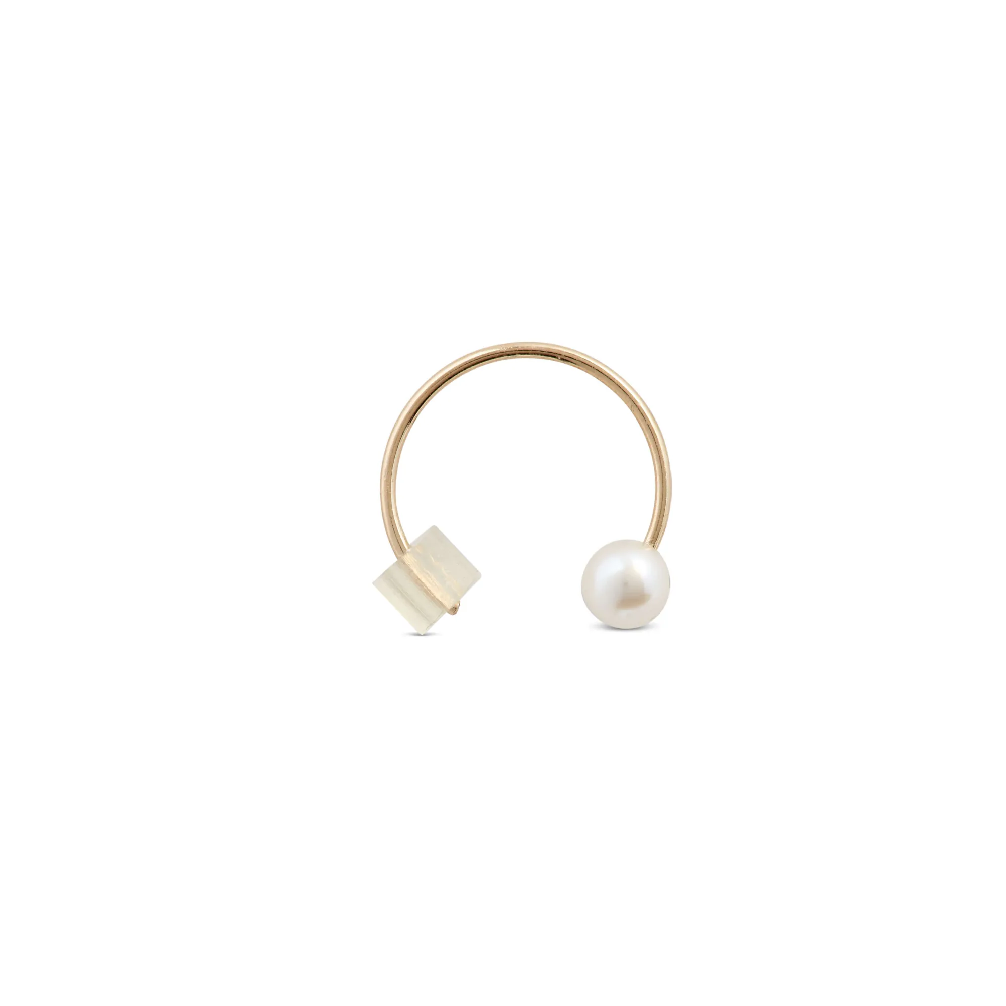Cultured Freshwater Pearl Hoop Earrings, 14K Yellow Gold Discount
