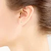 Cultured Freshwater Pearl Stud Earrings 14K New