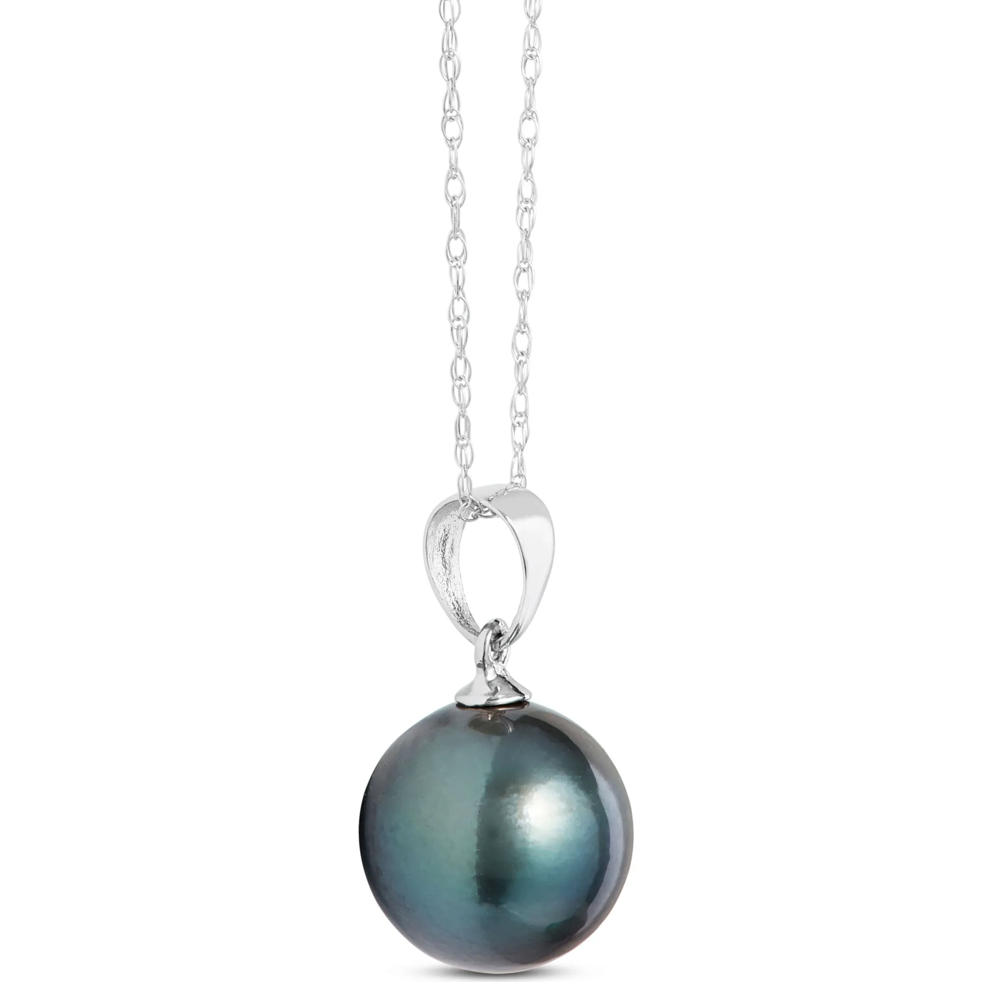 Cultured South Sea Tahitian Pearl Pendant, 14K White Gold Best