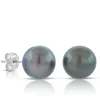 Cultured South Sea Tahitian Pearl Stud Earrings, 14K White Gold Hot