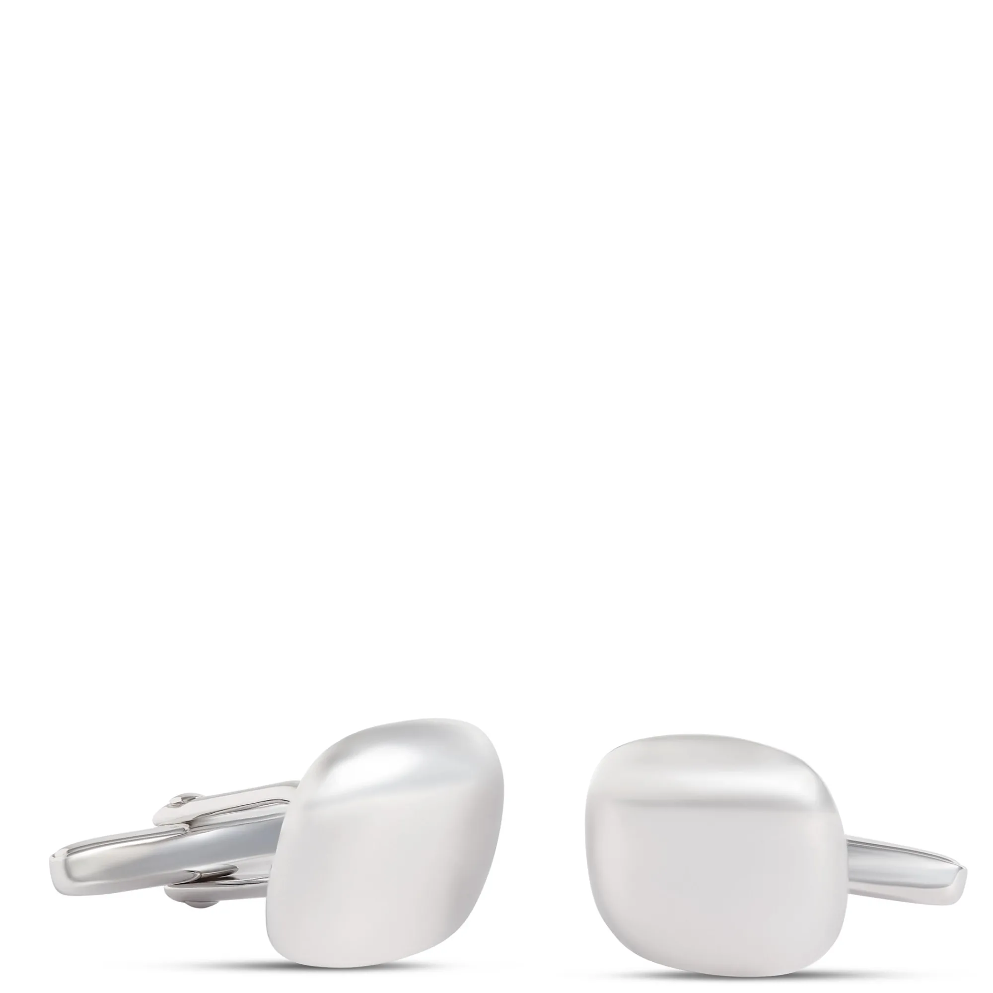 Cushion Shaped Cufflinks, Sterling Silver