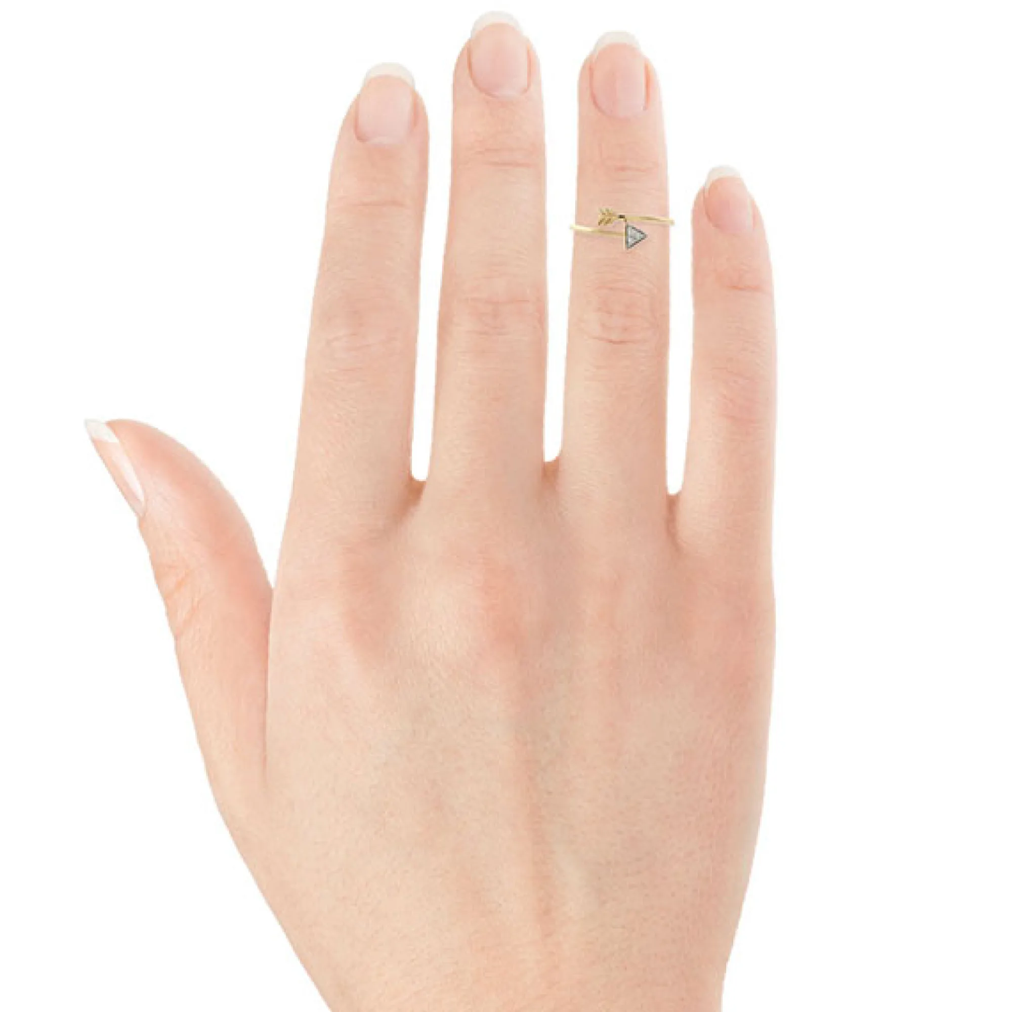 Diamond Arrow Midi Ring 14K Best