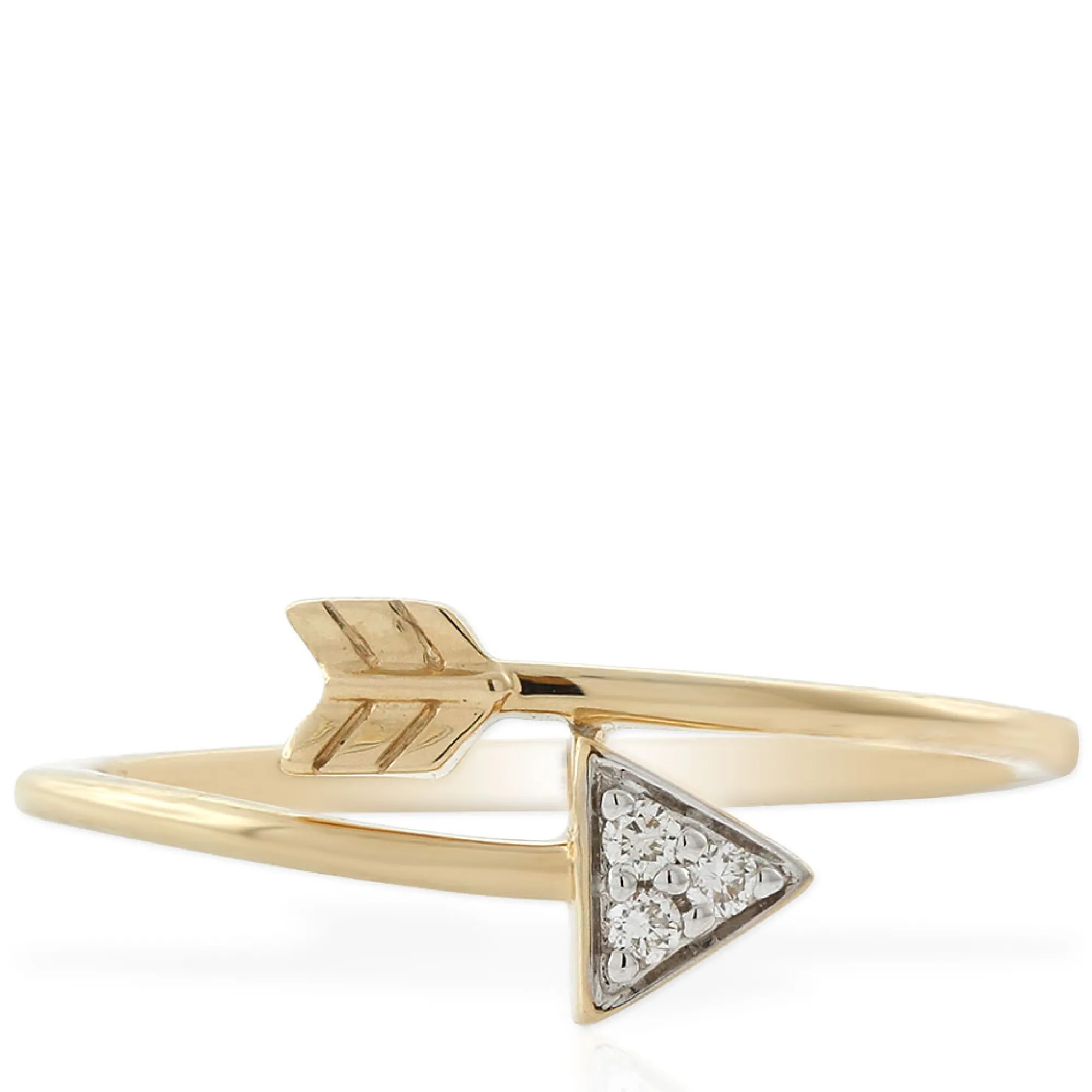 Diamond Arrow Midi Ring 14K Best