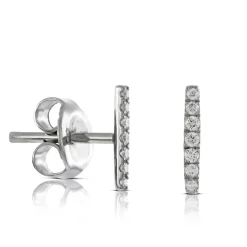 Diamond Bar Stud Earrings 14K Sale